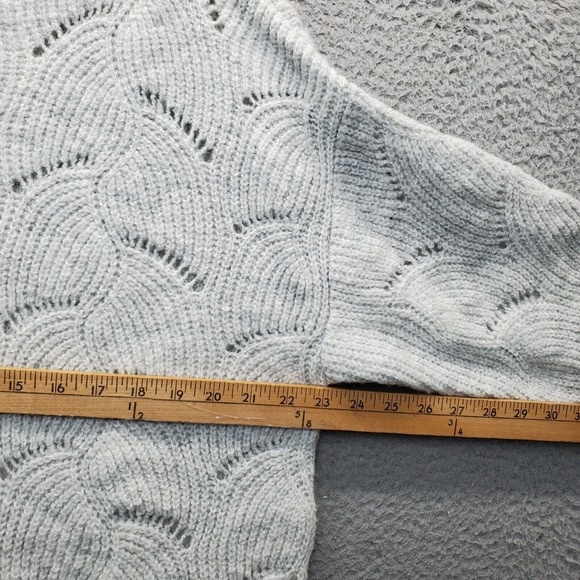 Peyton‎ Primrose Sweater Womens Size 1X Gray Knit Long Sleeve Crew Neck Pullover - Picture 5 of 7